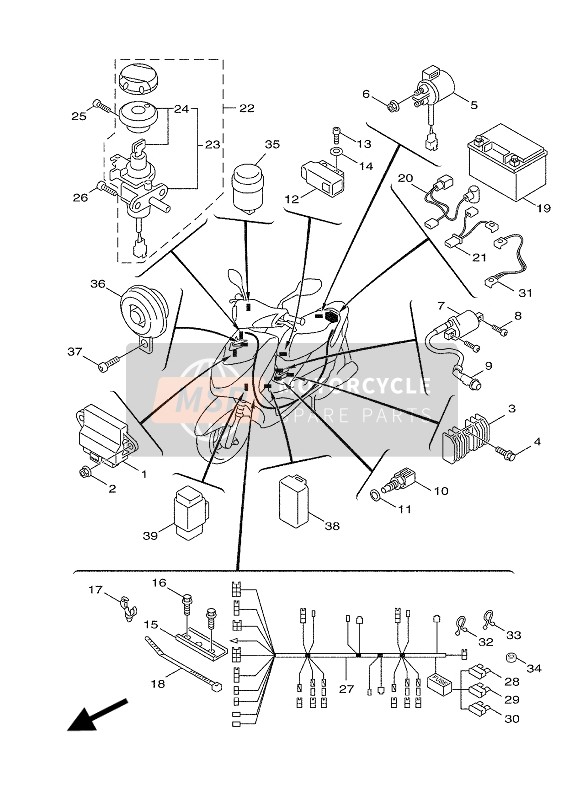 5XN833500200 Flasher Relay Assembly Part Yamaha MSP 5XN833500200 Flasher Relay Assembly Part Yamaha MSP